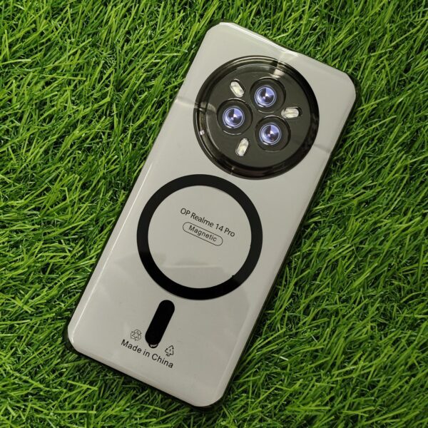 Realme 14 Pro Magsafe Transparent PC Hard Crystal Back Cover - Image 7