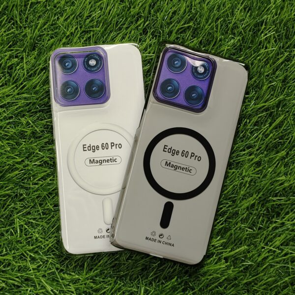 Moto Edge 60 Pro Magsafe Transparent PC Hard Crystal Back Cover