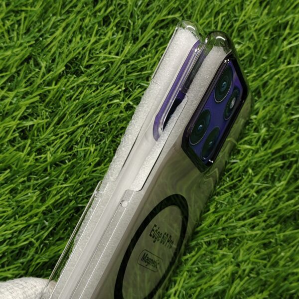 Moto Edge 60 Pro Magsafe Transparent PC Hard Crystal Back Cover - Image 3