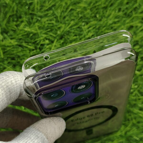 Moto Edge 60 Pro Magsafe Transparent PC Hard Crystal Back Cover - Image 5