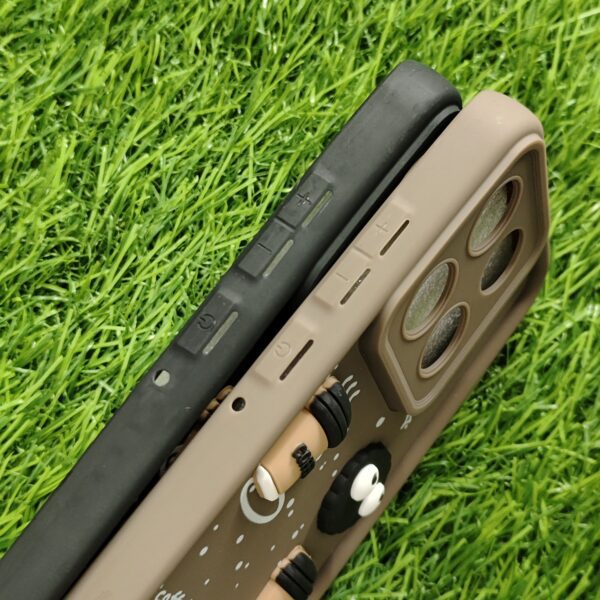 Moto Edge 60 Fusion Silicone Stylish Coffee Faces Back Cover - Image 3