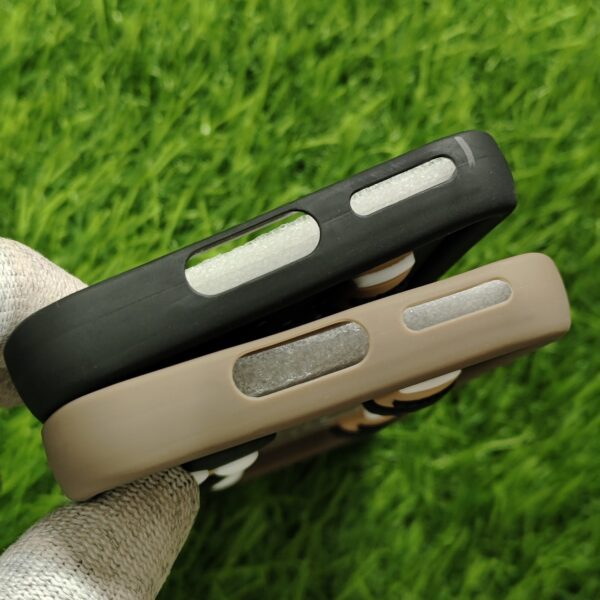 Moto Edge 60 Fusion Silicone Stylish Coffee Faces Back Cover - Image 4