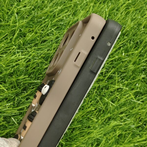 Moto Edge 60 Fusion Silicone Stylish Coffee Faces Back Cover - Image 5