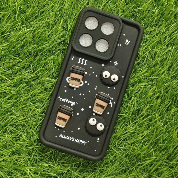 Moto Edge 60 Fusion Silicone Stylish Coffee Faces Back Cover - Image 7