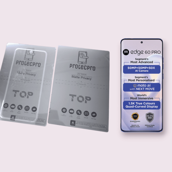 Motorola Edge 60 Pro Matte Privacy Membrane Screen Protector