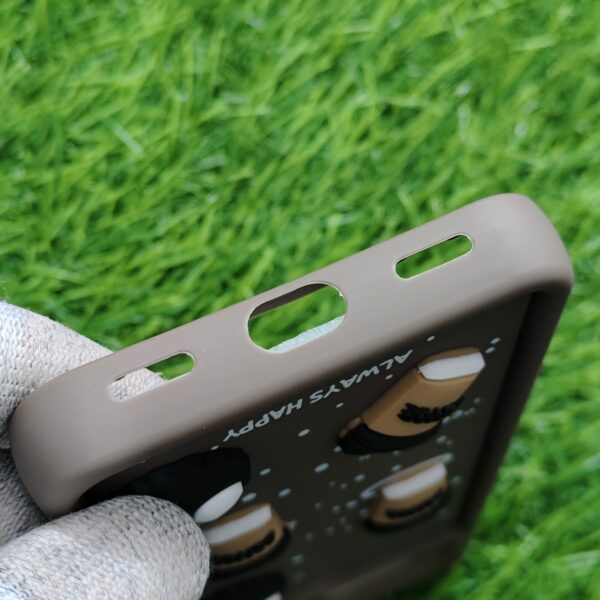 Google Pixel 7a Silicone Stylish Coffee Faces Back Cover - Image 4