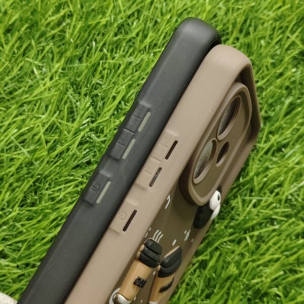 iQOO Neo 10R Silicone Stylish Coffee Faces Back Cover - Image 3