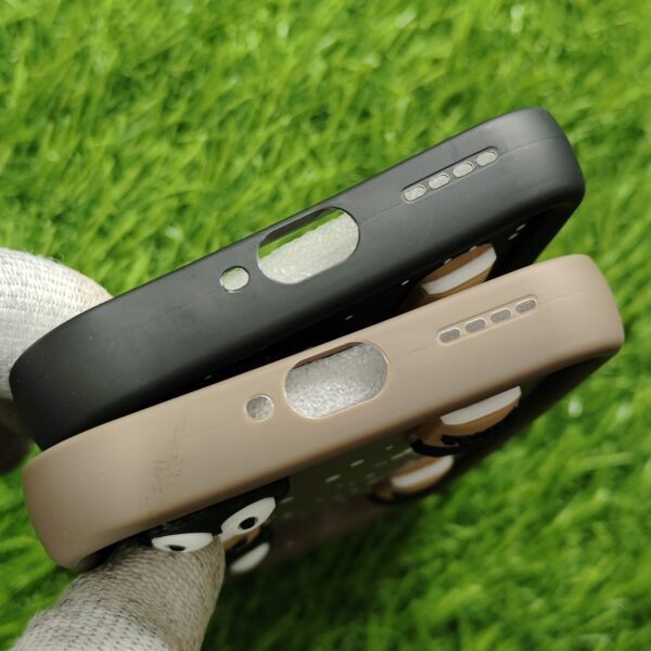 Realme 12 Plus Silicone Stylish Coffee Faces Back Cover - Image 4