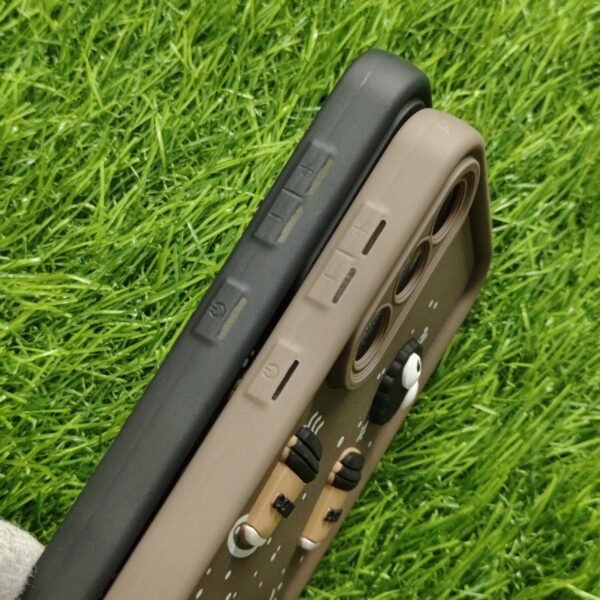 Samsung M56 Silicone Stylish Coffee Faces Back Cover - Image 3