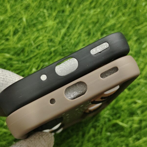 Samsung M56 Silicone Stylish Coffee Faces Back Cover - Image 4