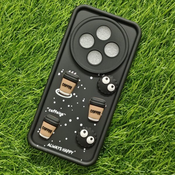 Vivo T4 5G & iQOO Z10 Silicone Stylish Coffee Faces Back Cover - Image 6