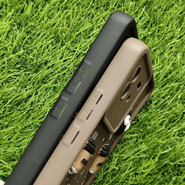 iQOO Neo 6 Silicone Stylish Coffee Faces Back Cover - Image 3
