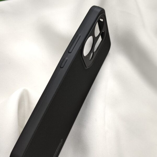 Oppo Reno 14 Pro Black Nilkin Back Cover with cloth inside - Image 3