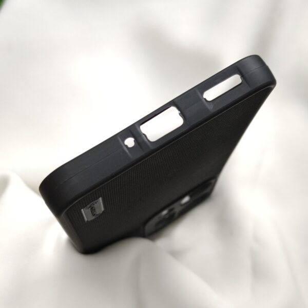 Oppo Reno 14 Pro Black Nilkin Back Cover with cloth inside - Image 4