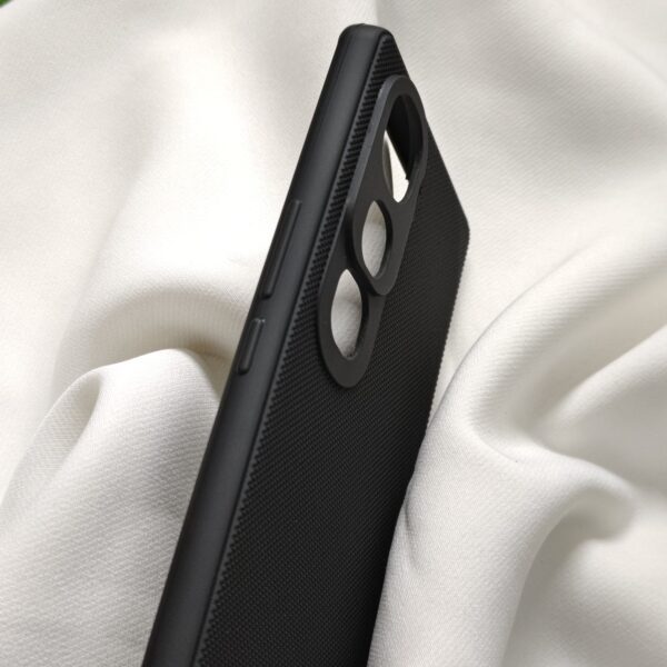 Vivo Y400 Pro Black Nilkin Back Cover with cloth inside - Image 3