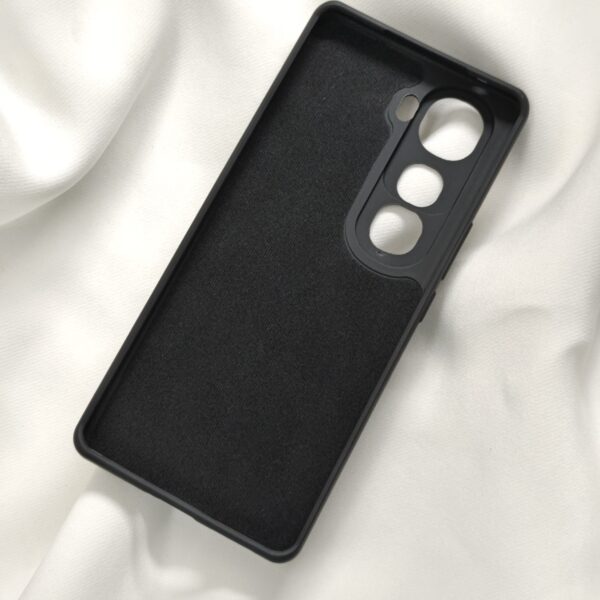 Vivo Y400 Pro Black Nilkin Back Cover with cloth inside - Image 7