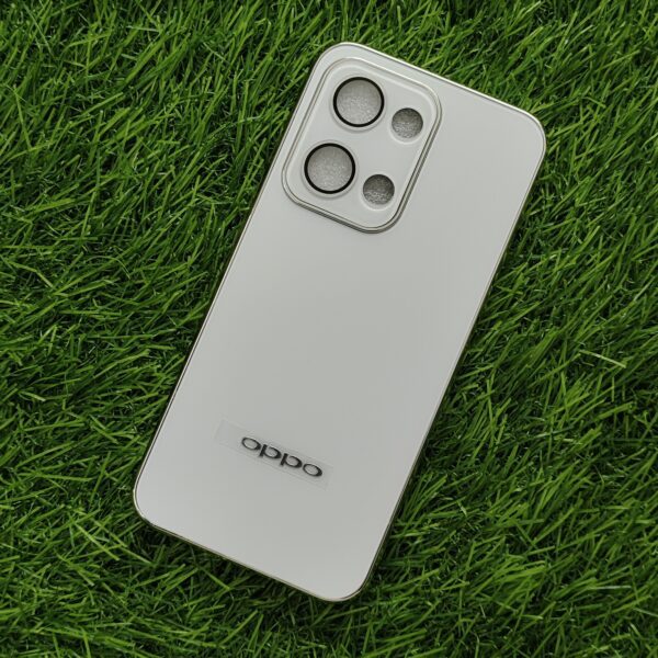 Oppo Reno 13 Luxury Matte Chrome Finish Back Cover With Camera Protection - Image 7
