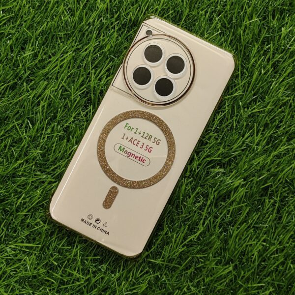 Oneplus 12R Glitter Magsafe Transparent PC Hard Crystal Back Cover - Image 8