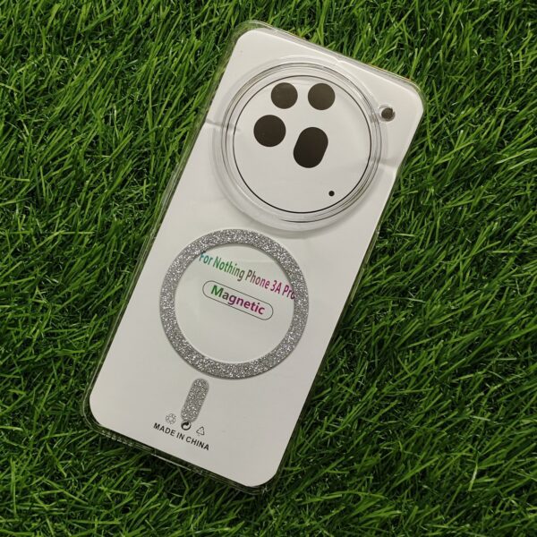 Nothing Phone 3a Pro Glitter Magsafe Transparent PC Hard Crystal Back Cover - Image 8