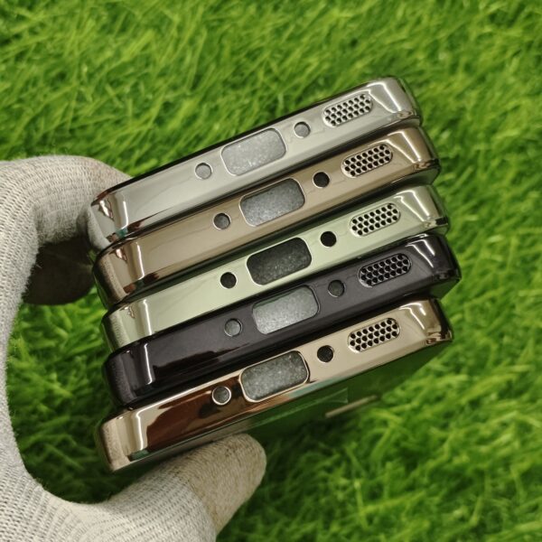 Samsung A35 5G Luxury Matte Chrome Finish Back Cover With Camera Protection - Image 4