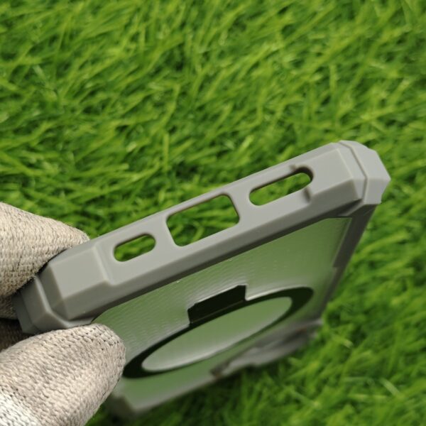 iPhone Series Foldable Magsafe Stand Armor Back Cover - Image 4