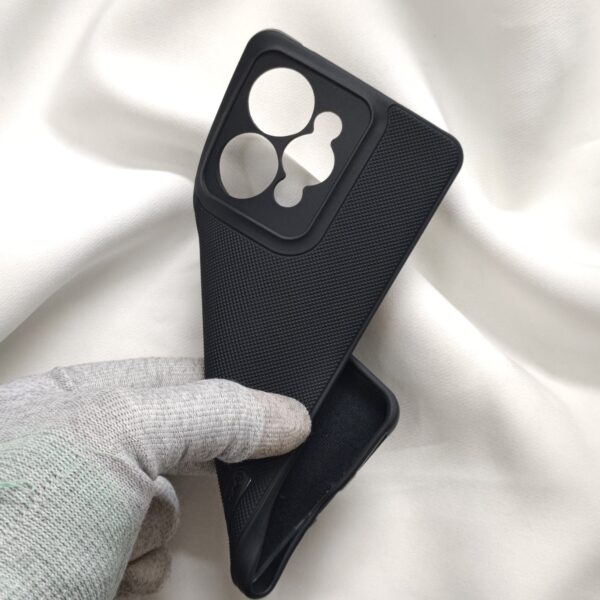 Realme 15 Pro Black Nilkin Back Cover with cloth inside - Image 8