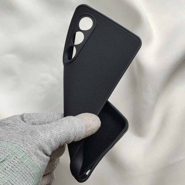Oppo K13X Black Nilkin Back Cover with cloth inside - Image 6