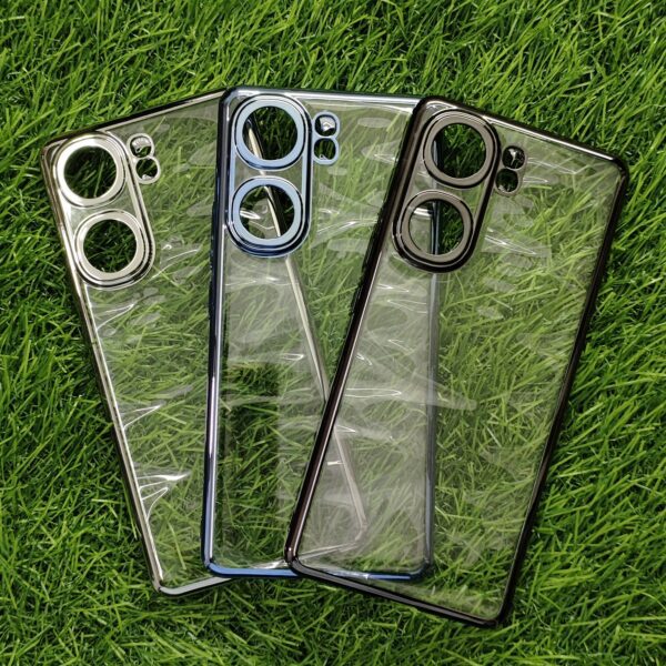 iQOO Neo 9 Pro Stylish Transparent Chrome PC Hard Back Cover