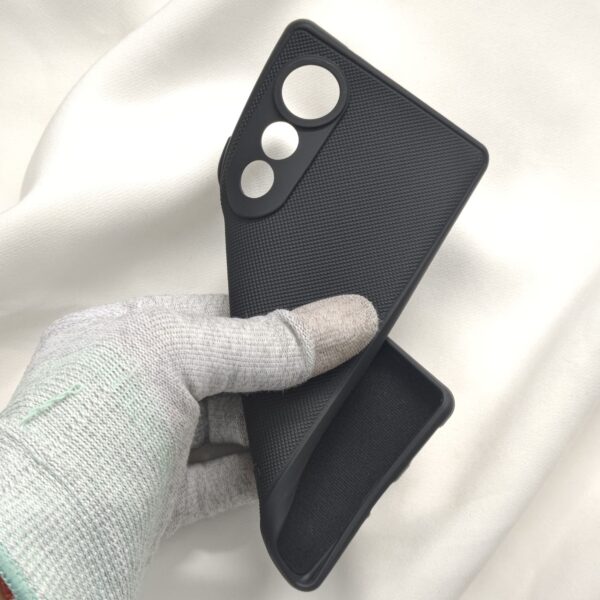 Tecno Pova Curve Black Nilkin Back Cover with cloth inside - Image 8