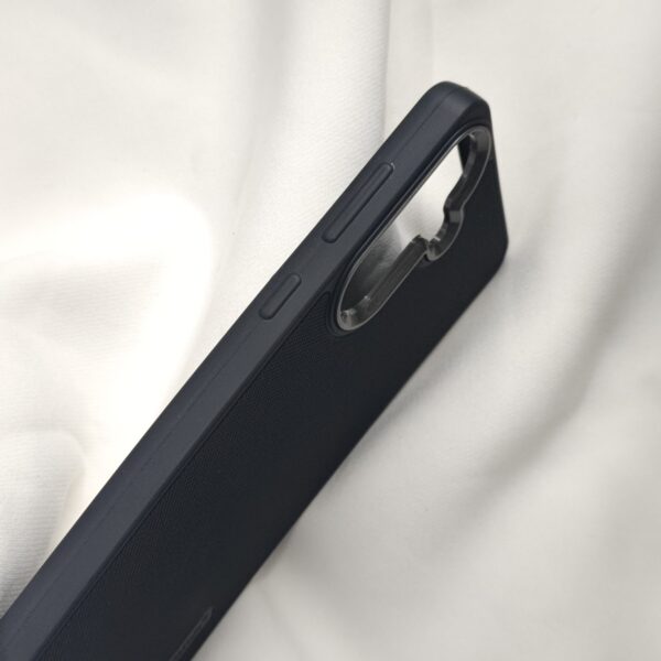 Samsung M56 Black Nilkin Back Cover with cloth inside - Image 3