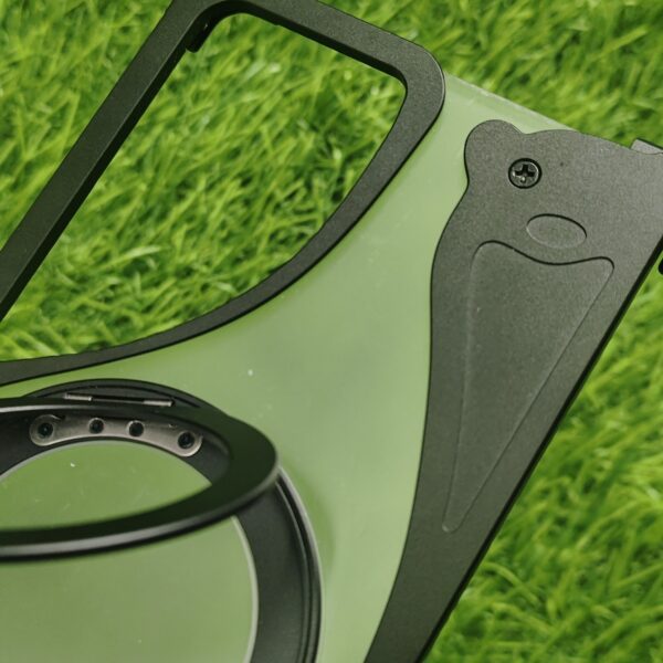 Samsung S25 Ultra & S24 Ultra Premium Metallic Foldable Magsafe Stand Transparent Back Cover - Image 8