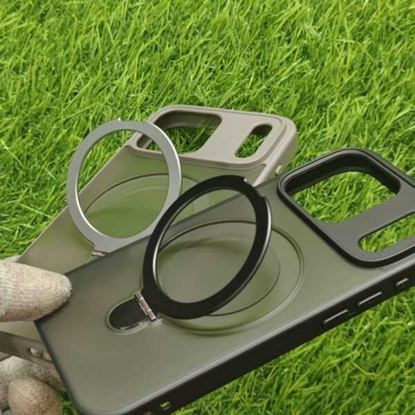 iPhone 17 16 15 Series Stylish MagSafe Foldable Stand Back Cover - Image 6