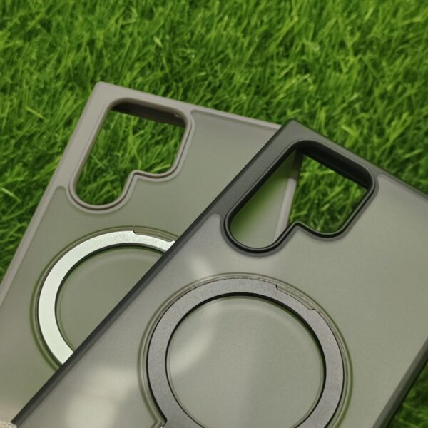 Samsung S22 Ultra Stylish MagSafe Foldable Stand Back Cover - Image 6