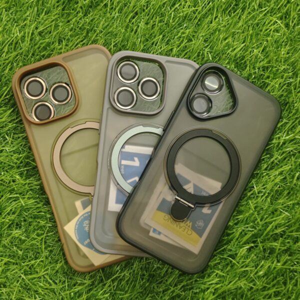 iPhone 17 16 15 Series Stylish MagSafe Foldable Stand Back Cover - Image 9