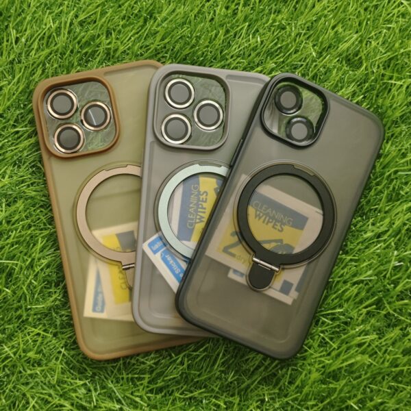iPhone 17 16 15 Series Stylish MagSafe Foldable Stand Back Cover - Image 11