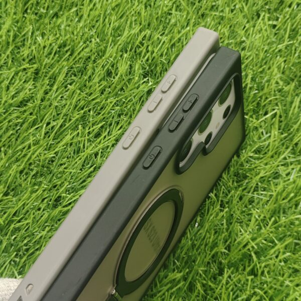 Samsung S23 Ultra Stylish MagSafe Foldable Stand Back Cover - Image 3