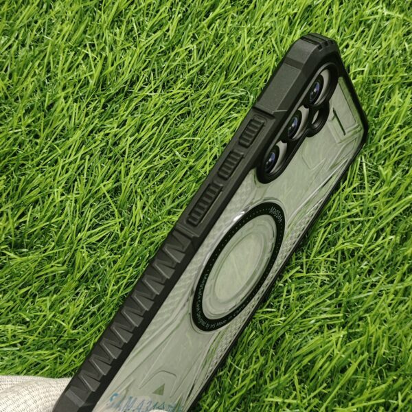 Samsung A34 Premium Transparent Armour Magsafe Back Cover - Image 3