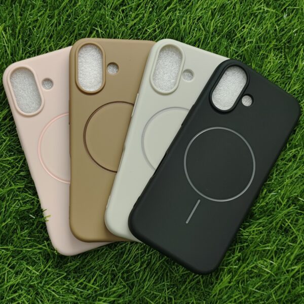 iPhone 17 & 17 Pro & 17 Pro Max Premium Silicon Beats Magsafe Back Cover With Soft Cloth Inside