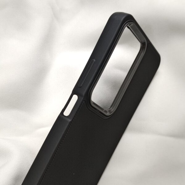 Redmi 15 Black Nilkin Back Cover with cloth inside - Image 3