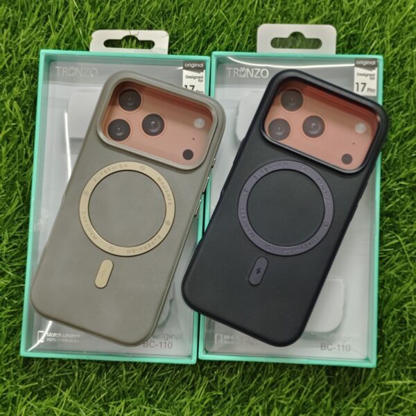 iPhone 17 & 17 Air & 17 Pro & 17 Pro Max Luxury Leather Magsafe Back Cover Tranzo