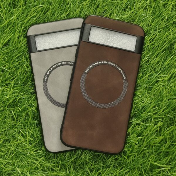 Google Pixel 8a Premium Leather Finish Stylish Magsafe Back Cover