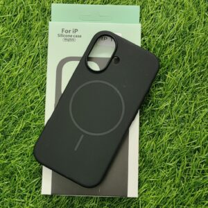 iPhone 16 & 16 Pro & 16 Pro Max Premium IC Working Silicon Magsafe Back Cover With Cloth Inside
