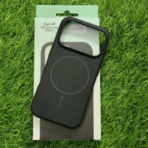 iPhone 16 & 16 Pro & 16 Pro Max Premium IC Working Silicon Magsafe Back Cover With Cloth Inside