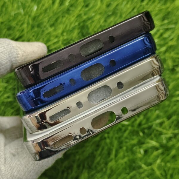 Samsung A35 Luxury Matte Chrome Finish Magsafe Back Cover - Image 4