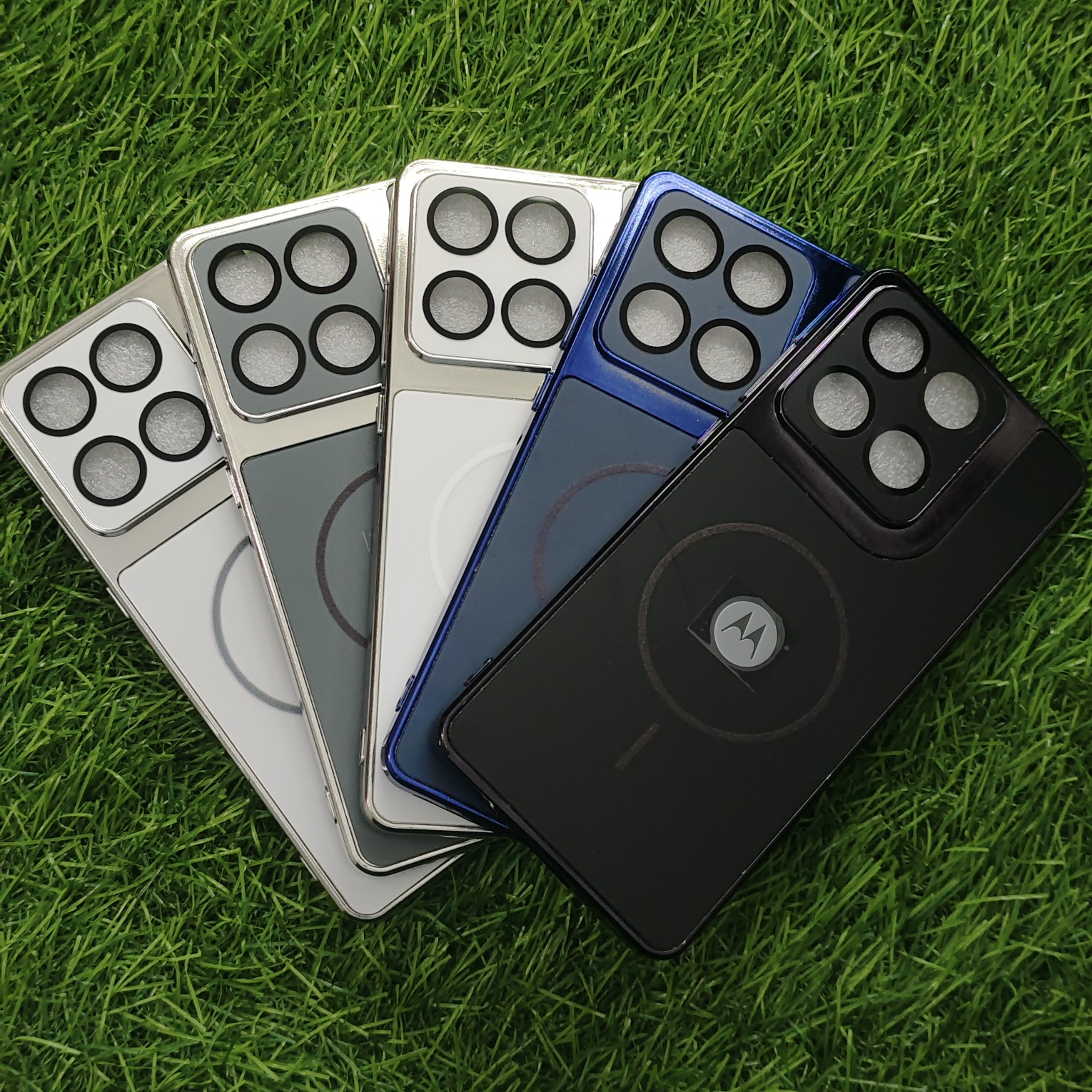 Motorola Edge 60 Fusion Luxury Matte Chrome Finish Magsafe Back Cover