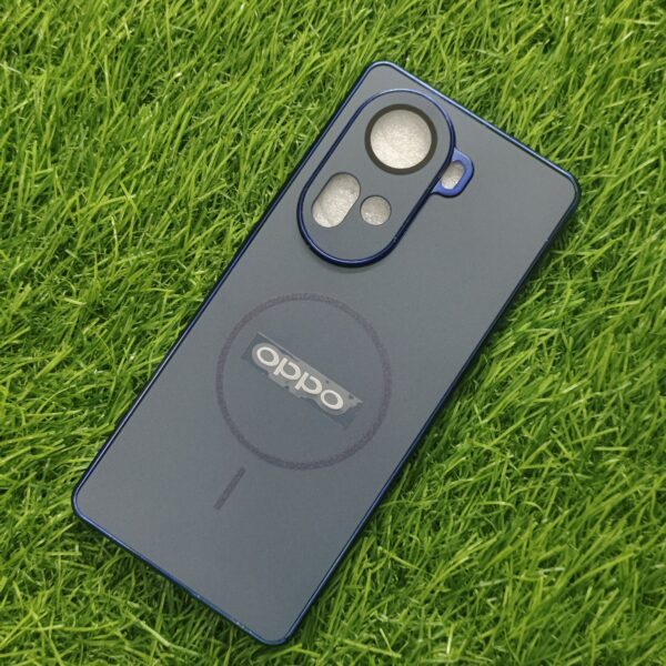Oppo Reno 11 Luxury Matte Chrome Finish Magsafe Back Cover - Image 8
