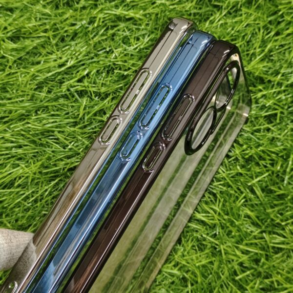 Poco F7 Stylish Transparent Chrome PC Hard Back Cover - Image 3