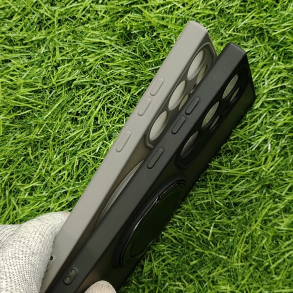 Samsung Galaxy S24 Ultra Stylish Matte MagSafe Rotating Foldable Stand Back Cover - Image 3