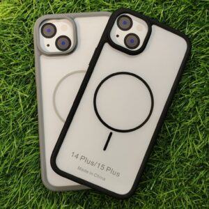 iPhone 15 Plus & 14 Plus Matte Paper Thin Side Silicon Back Cover No Magsafe