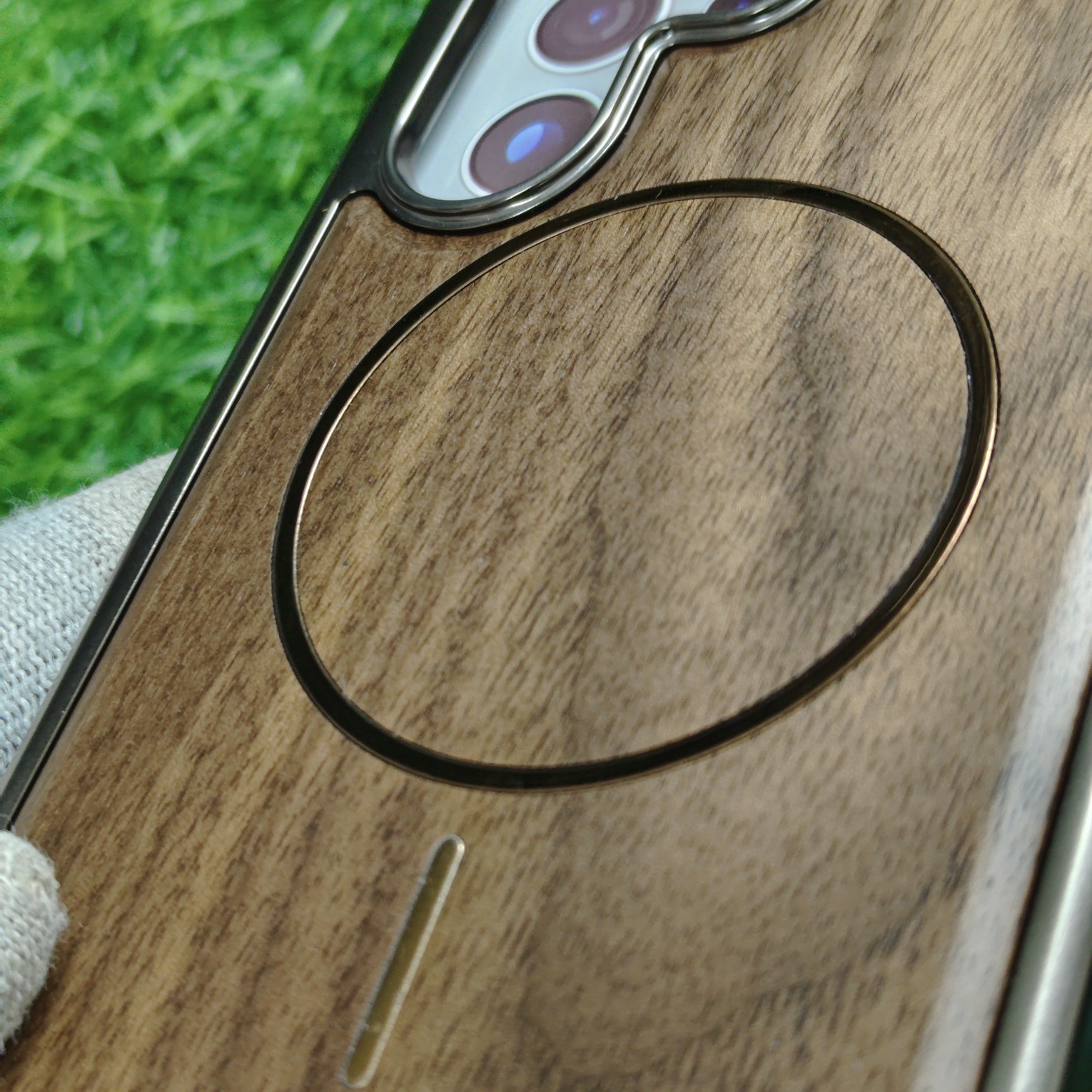 Samsung Galaxy S23 Ultra Premium Wooden Back Cover with magsafe Tranzo - Image 6